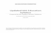 Updated IAA Education Syllabus - Actuaries Institute · Updated IAA Education Syllabus ... The six categories of the cognitive process ... Interchange the order of integration of