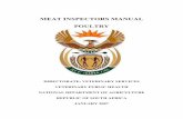 MEAT INSPECTORS MANUAL POULTRY - …nda.agric.za/vetweb/VPH/Manuals/PoultryManual.pdfMEAT INSPECTORS MANUAL POULTRY DIRECTORATE: VETERINARY SERVICES VETERINARY PUBLIC HEALTH NATIONAL