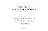 ISSUES IN BUSINESS INCOME - WIRC WIRC...ISSUES IN BUSINESS INCOME Monday , 26 th December , 2011 K.C. College Auditorium WIRC of ICAI Pradip N. Kapasi Chartered Accountant 1 Shares