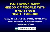 PALLIATIVE CARE NEEDS OF PEOPLE WITH END-STAGE HEART FAILURE · PALLIATIVE CARE NEEDS OF PEOPLE WITH END-STAGE HEART FAILURE END-STAGE Nancy M. Albert PhD, ... 64% NYHA Class II NYHA