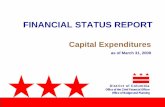 FINANCIAL STATUS REPORT - Washington, D.C. of the Chief Financial Officer Office of Budget and Planning FY 2009 Second Quarter Financial Status Report – SOAR Capital Expenditures