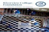 Riverview College Foundation · annual report of donors to the riverview college foundation annual report of donors to the riverview college foundation | foundation ...
