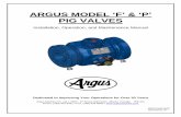 ARGUS MODEL ‘F’ & ‘P’ PIG VALVES · ARGUS MODEL ‘F’ & ‘P’ PIG VALVES Installation, Operation, and Maintenance Manual ... davit” (see “Impact Davit Operation”),