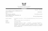 JUDGMENT THE COMPETITION COMMISSION OF SOUTH AFRICA ... · THE COMPETITION COMMISSION OF SOUTH AFRICA Appellant and ... motion and founding affidavit, ... The investigating team submitted