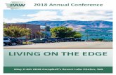 LIVING ON THE EDGE - planningassociationofwa.org ON THE EDGE 2018 Annual onference May 2-4th 2018 ampbell’s Resort Lake helan, WA