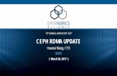 13th CEPH RDMA UPDATE - OpenFabrics · 13th ANNUAL WORKSHOP 2017 CEPH RDMA UPDATE Haomai Wang, CTO [ March 28, 2017 ] XSKY