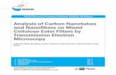 Analysis of Carbon Nanotubes and Nanofibers on Mixed ... Ester Filters by Transmission Electron Mic roscopy . ... data was found, but there was considerable scatter in the data ...