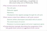 OUTLINE OF HARTWELL, CHAPTER 19 (discussed today …mcb.berkeley.edu/courses/mcb142/lecture topics/Dernburg/Cell_cycle... · OUTLINE OF HARTWELL, CHAPTER 19 (discussed today and on
