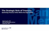 The Strategic Role of Treasury - prodevmedia.com · The Strategic Role of Treasury Optimizing Treasury ... (Credit sales/N) – Ending AR)/(Beg AR + (Credit sales/N) – Current AR)
