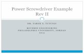 Power Screwdriver Example Rev II - Philadelphia University. Power... · DR. TAREK A. TUTUNJI REVERSE ENGINEERING PHILADELPHIA UNIVERSITY, JORDAN 2015 Power Screwdriver Example Rev