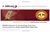 ARDEC Science & Technology Overview - TTU · ARDEC Science & Technology Overview ... System Design and ... (incorporation/kettle,/high/ shear/mixer,/slurrycoater,/etc.) ...