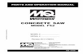 CONCRETE SAW - Multiquip Inc · mq-whiteman fs2 concrete saw — parts & operation manual — rev. #2 (11/08/01) — page 3 here's how to get help please have the model and serial