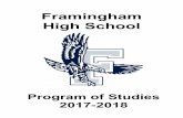 Framingham High School - Framingham Public Schools / … · FRAMINGHAM HIGH SCHOOL 2017-2018 ... Massachusetts State College and University Admissions…………………… ...