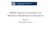 WMO Expert Committee Weather Modification Research€¦ · potential for geoengineering the climate system ... in weather modification activities to obtain ... WMO_Expert_Committee_Weather_Modification_Research