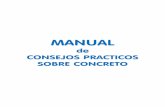 MANUAL - imiadmixtures.com · Concrete Admixtures and Fiber Manual de Consejos Prácticos Sobre Concreto página 0 índice 0. Indice. 1. Características del buen concreto.