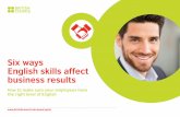 Six ways English skills affect business results · Six ways English skills affect business results How to make sure your employees have the right level of English