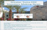 Greater Yuma EDC Investors Making News · • Crane School District & Goodwill Of Central Arizona ... • Letter From US Senator Jeff Flake Greater Yuma EDC Investors Making ... Wells
