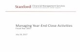 Managing Year-End Close Activities - Stanford University · Fingate home > Staff > Month-End / Year-End Close > Overviews > Year-End Close ... Oracle as of August 31 2017 ... FIN_PO_207_AP_Requisition_Detail