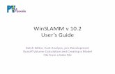 WinSLAMM v 10.2 User’s Guide WinSLAMM v 10.2 User's Guide - Batch...WinSLAMM v 10.2 User’s Guide Batch Editor, Cost Analysis, pre‐Development RnoffRunoff Vol meVolume Calc lationCalculation