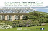 SUMMER GARDEN PARTY - Royal Botanic Garden … GQT Programme.pdf · SUMMER GARDEN PARTY. ... Secret Garden Workforce 6 ... by live music followed by Q&A session from 12.15. 13.00