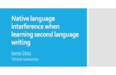 Native language interference when learning second … language interference when learning second language writing Itamar Shatz Tel Aviv University
