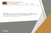 Houlihan Capital - Solvency Compendium 2018. Added. VALUATION & FINANCIAL ADVISORY | INVESTMENT BANKING | LITIGATION SUPPOR T 2018 Solvency Compendium A Summary of Relevant Court Cases