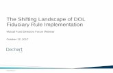 The Shifting Landscape of DOL Fiduciary Rule Implementationmfdf.org/images/ArchiveMaterial/DOLImplementation.pdf · The Shifting Landscape of DOL Fiduciary Rule ... The Shifting Landscape