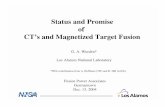 Status and Promise of CT’s and Magnetized Target Fusion · CT’s and Magnetized Target Fusion ... RMF Antenna Leads First Wall Confinement Coils ... • The final plasma density