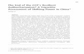 The End of the CCP s Resilient Authoritarianism? A ... · The End of the CCP’s Resilient Authoritarianism? A Tripartite Assessment of Shifting Power in China* Cheng Li† Abstract