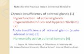Chronic insufficiency of adrenal glands (1) im. for the Practical lesson in Internal Medicine Chronic insufficiency of adrenal glands (1) Hyperfunction of adrenal glands (hyperaldosteronism