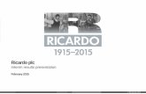 Ricardo - Interim Results - Presentation FINAL results presentation ... Governments continue to assess, monitor and adapt to ... Euro 4 PC Euro 5 PC Euro 6 PC Euro 1 PC
