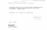 PUBMCATIONS ON AC0:USTICS RESEARCH AT THE … · nasa technical memorandum 1 0 0 5 9 0 pubmcations on ac0:ustics research at the langley research center during 1980-1986