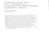 ULTIMATE LOAD TEST OF A SEGMENTALLY … · OF A SEGMENTALLY CONSTRUCTED PRESTRESSED CONCRETE I-BEAM Saad E. Moustafa ... which a deck slab was cast on the top. ... with the beams
