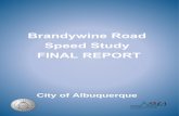 Brandywine Road Speed Study FINAL REPORT - … · 2017-01-27 · Brandywine Road Speed Study Final Report Albuquerque, New Mexico City of Albuquerque May, ... CONCLUSION ... Spot
