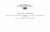 Course Catalog - DePaul University | DePaul University, … · 2017-11-15 · Course Catalog College of Computing ... request the testing agency to forward a score report to De Paul