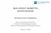 BLA 125557: BLINCYTO - fda.gov the results of MT103-203 demonstrate that for patients with ALL in CR who have MRD > 0.1%, treatment with blinatumomab provides a potential