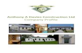 Company Profile - Anthony A Davies Ltd Profile... · Company Profile. Contents. o Introduction ... All training is linked to the business plan & health & ... Health Care Construction