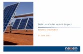 DeGrussa Solar Hybrid Project - OECD.org · DeGrussa Solar Hybrid Project Essential Information ... Neoen owns the 10.6 MWp hybrid solar plant at the Sandfire ... (20% of diesel required