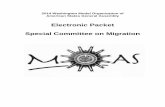 Electronic Packet Special Committee on Migration · 2014 Washington Model Organization of . American States General Assembly . Electronic Packet . Special Committee on Migration