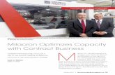 to diversify the overall business. Milacron Optimizes ... Optimizes Capacity with Contract Business Contract manufacturing, once just a tool to use excess capacity at Milacron, becomes