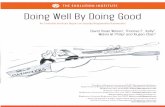 Doing Well By Doing Good - The Evolution Institute · Doing Well By Doing Good ... An Evolution Institute Report on Socially Responsible Businesses ... It must be possible to resolve