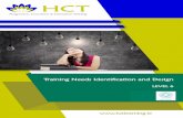 Training Needs Identification and Design - HCT Learning · Training Needs Identification and Design 6N3325 Training Needs Identification and Design Programme Content Adult learning