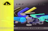 I.R.P. Rubber Ltd. · Brass 67/68/69 Glass Reinforced Polypropylene 69/70 Stainless 70/71/72 Cam Arm Assemblies 72/73 Aluminum Reducer-Coupler X Adapter 73