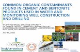 COMMON ORGANIC CONTAMINANTS FOUND IN … · monitoring well construction and drilling dr. ... tert-butyl alcohol phenols • phenol ... lab cement a type i/ii