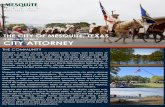 THE CITY OF MESQUITE, TEXASwaters-company.com/wp-content/uploads/Mesquite-City-Atty.pdf · 2018-04-18 · Pepsi ottling Group, ... APPLICATION AND SELECTION PROCESS ... information