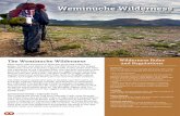 Weminuche Wilderness - Colorado's Wild Areas · Weminuche Wilderness Wilderness Rules and Regulations With nearly 500 thousand of federally protected wilderness peaks, forests, and