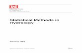 Statistical Methods in Hydrology - United States Army Methods in Hydrology January 1962 US Army Corps of Engineers Institute for Water Resources Hydrologic Engineering Center 609 Second