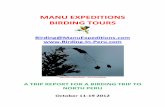 MANU EXPEDITIONS BIRDING TOURS Trip Report...MANU EXPEDITIONS BIRDING TOURS ... WESTERN OSPREY Pandion haliaetus ... (1809) had in mind when he created the genus Pandion.