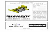 WORLD SERIES WIRE ROPE HOISTS - Columbus McKinnon WorldSeries Trolley... · Read design specification CMAA Specification #70, “Specifications for ... Shaw Box “World Series”