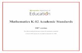 Mathematics K-12 Academic Standards .Mathematics K-12 Academic Standards 2007 version This official